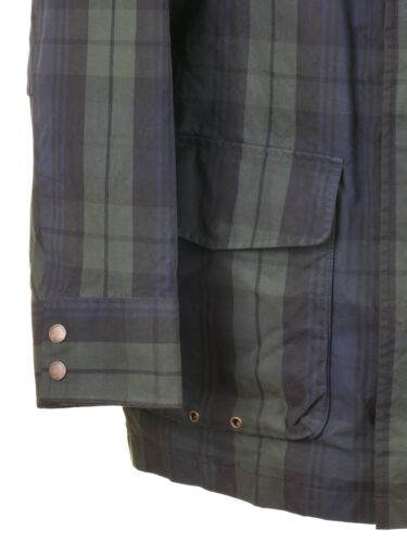 Brooks Brothers Scottish Halley Wax Cotton Tartan Blackwatch Parka Jacket L - Picture 7 of 16