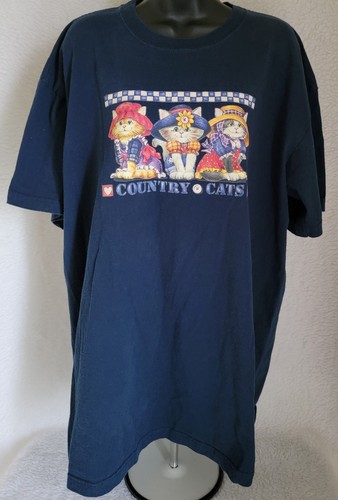 Camisa Blusa Top Brisco Bay Mujer Talla 3X Multicolor Country Cats Gatitos - Imagen 19 de 24