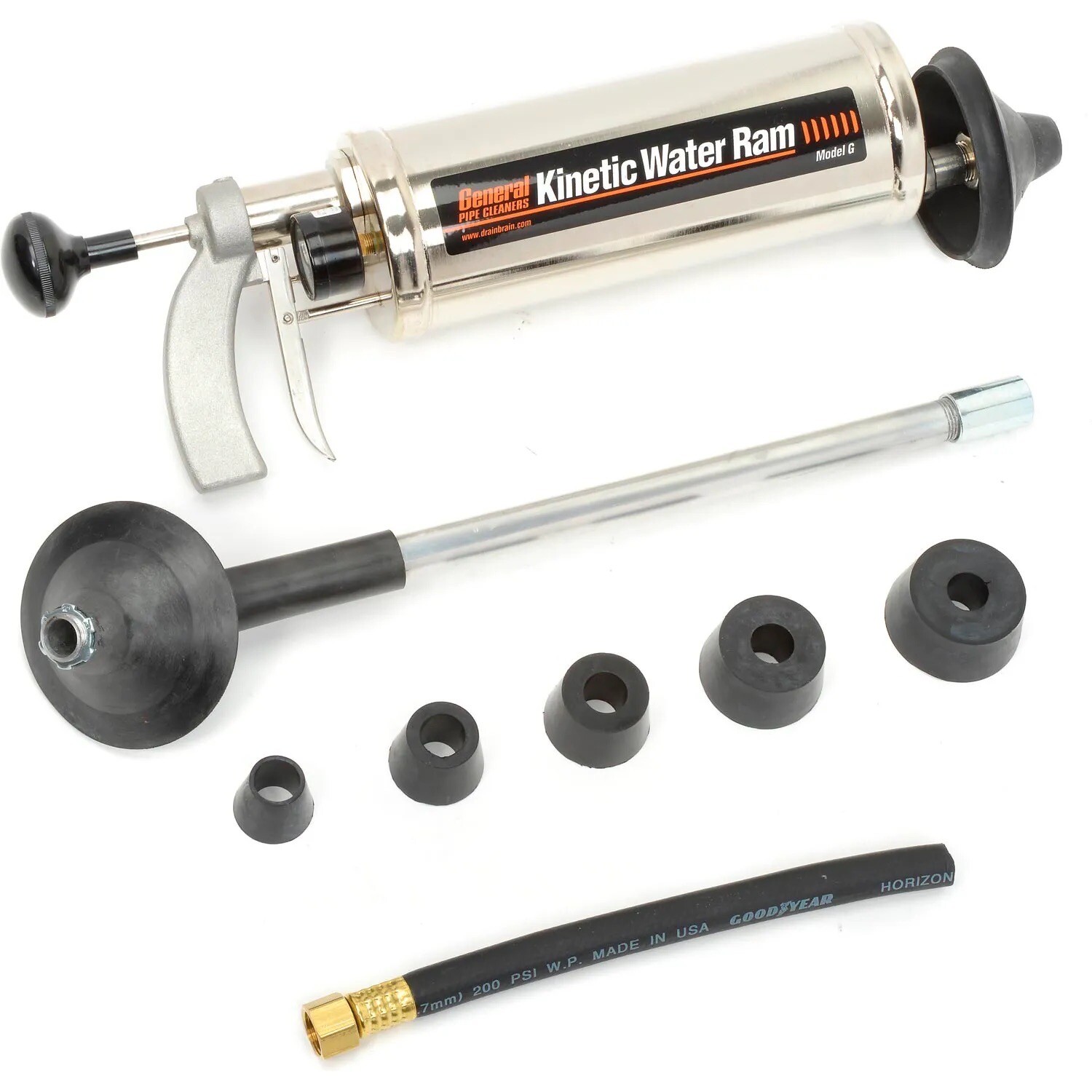 General Pipe Cleaners Water Ram KRAWC HandPump Drain Cleaner