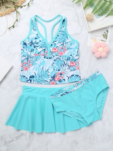 Mädchen Badekleidung Set Badeanzug Tankini Bikini Bademode Schwimmbekleidung - Picture 31 of 84