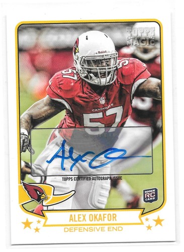 Alex Okafor 2013 Topps Magic Rookie Autograph Parallel #162 Cardinals DE Auto RC - Picture 1 of 2