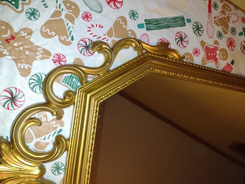 Vintage Syroco Gold tone Mirror Ornate Wall Mirror 30.5" x 16.5" - Picture 8 of 15