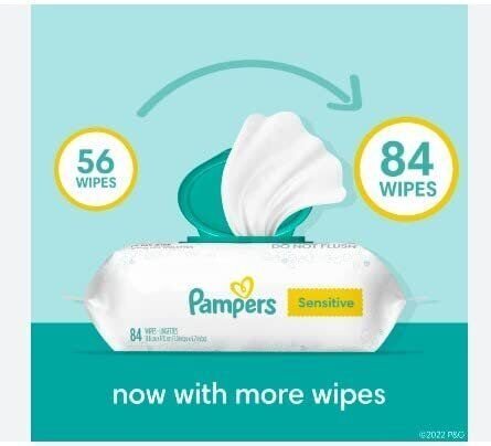 Pampers Sensitive Wipes Single pack 84 count - Picture 1 of 1