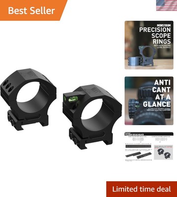 Monstrum Precision Scope Rings with Integrated Level Bubble | 34 Mm Diameter