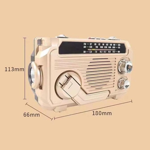 Solar Charging Emergency Radios Portable FM AM SW Radio Receiver Hand Crank 1x - Picture 11 of 14