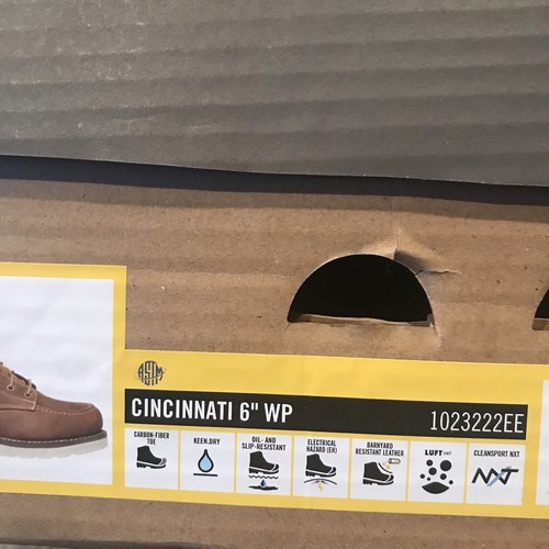 NUEVAS BOTAS KEEN Utility para hombre talla 10 AMPLIAS Cincinnati 6” WP punta de carbono 1023222 - Imagen 11 de 13