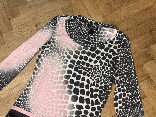 Vintage Roberto Cavalli Animal Print Stretch Top S - Picture 4 of 11