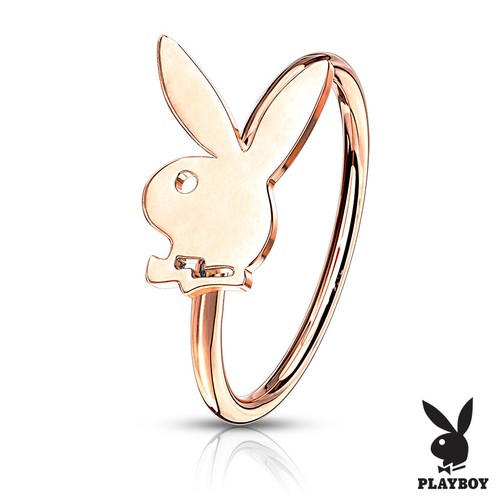 Nasenring Original Playboy Bunny Hase 0,8 x 8 mm Farbwahl Nasenpiercing - Bild 2 von 4