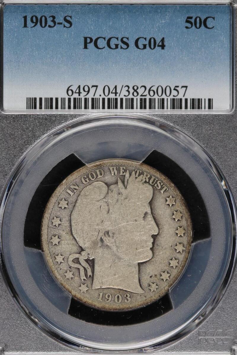 1903 S Barber Silver Half Dollar PCGS G4 Low Ball