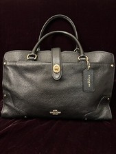 Coach E 1781-37575 Medium Satchel - Black/Light Gold