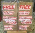 Wyler's Family Circus BROWN LUNCH PAPER BAGS w/ Cartoon by Bil Keane - Set of 2