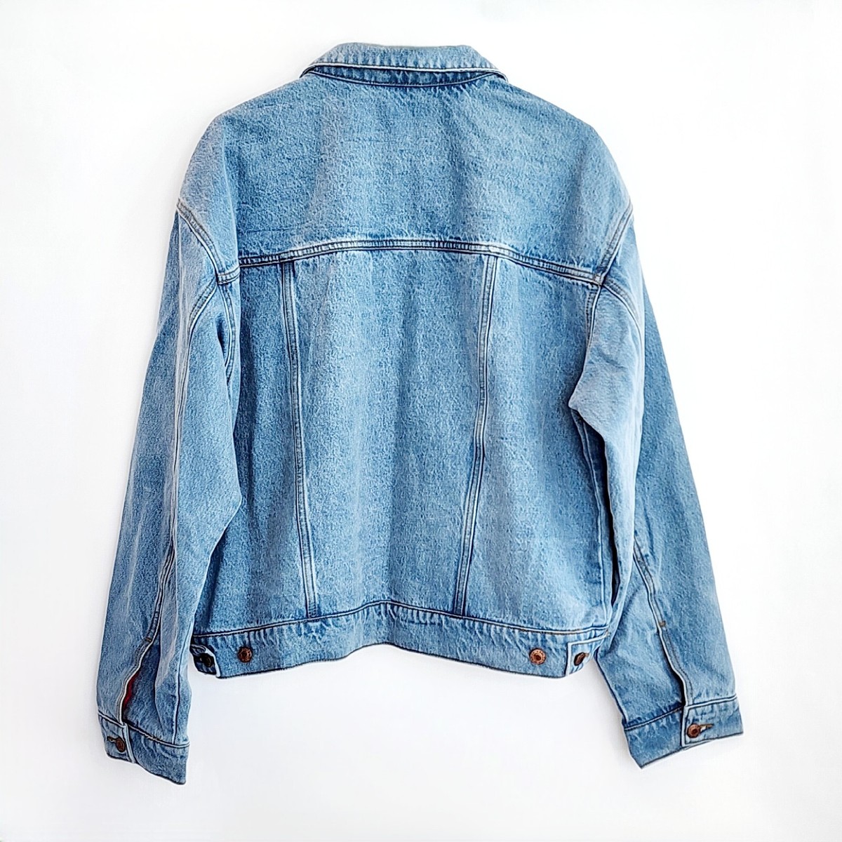 その他 AT DENIM JKT 161 44 BLUE NWT Arizona Jean Co Denim Jacket LIGHT STONEWASH Plaid