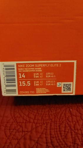  Nike Zoom Superfly Elite 2  Size 14 Mens Running Shoes Brand New !! - Picture 5 of 5