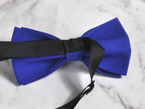 Father Son 100% Cotton Handmade Matte Royal Blue Indigo Bow Tie Bowtie Wedding - Picture 16 of 24