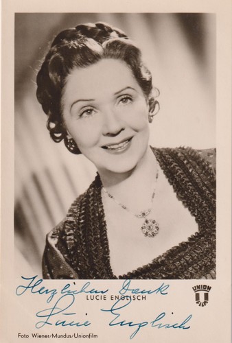LUCIE ENGLISCH Original Autogramm signierte KuB Postkarte 50er Jahre