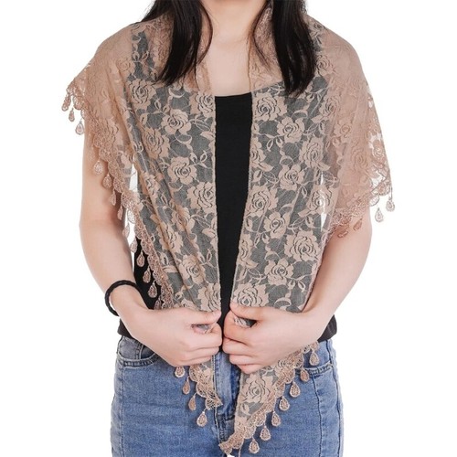 Fashionable Rose Embellished Triangles Scarf Wedding Ceremony Triangles Scarf - Picture 7 of 16