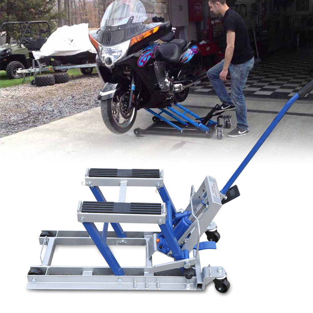 Telaio per Riparazione Moto Sollevatore Idraulico Ascensore Motocicletta 680kg - Zdjęcie 3 z 12