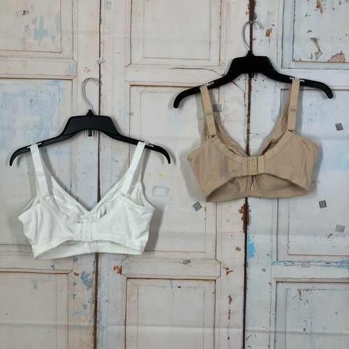 Fruit Of The Loom 96825 Seamed Wirefree Bra 2 Pack Size 36D White, Beige - Picture 4 of 12
