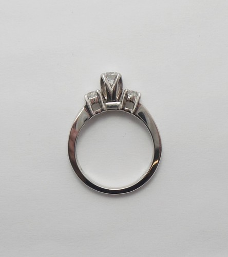 1CT Natural Diamond Anniversary Engagement Wedding Bridal Ring 14K White Gold - Picture 10 of 12
