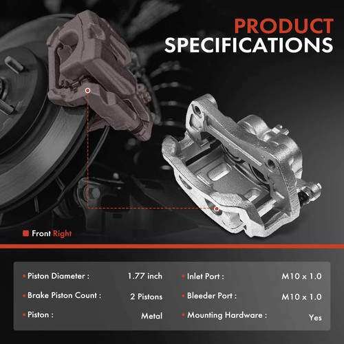 Brake Caliper w/Bracket for Infiniti G25 G35 G37 Q70 Nissan Murano Front Right - Picture 2 of 8