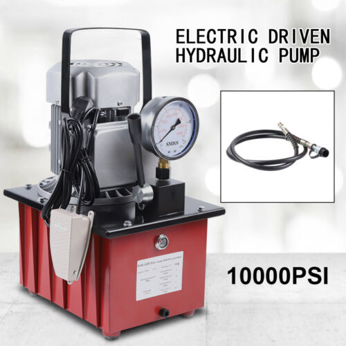 Pompa Idraulica Elettrica Pompa Olio Monoazione 10152 PSI 7L Valvola Manuale 110V US - Foto 3 di 14