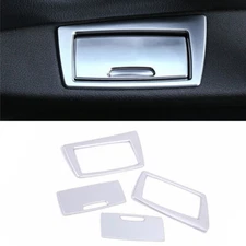 Fit For BMW X1 F48 2016-2021 Matte Silver Car Inner Door Storage Box Cover Trim