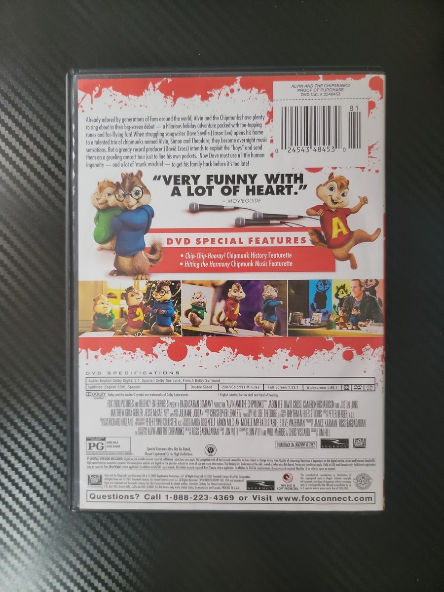 Alvin and The Chipmunks (DVD) | eBay