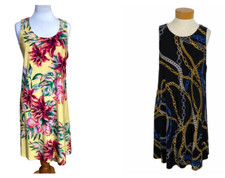 🌺🌟 NINE WEST - SHEATH DRESS FLORAL TROPICAL BLACK CHAINS - NWT - SZ XL / 12