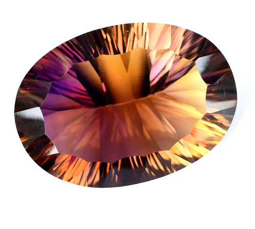 Flawless Natural Bi-Color Ametrine 42.35 Ct Oval Certified Untreated Gemstone - Picture 1 of 7
