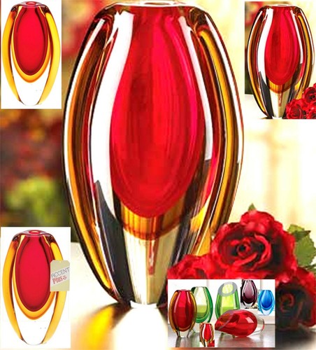 Romantic Breathtaking Beauty ** SUNFIRE GLASS VASE ** Valentine's Wedding ** NIB - Picture 9 of 12