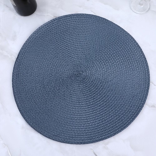 Woven Table Place Mats Large Round Place mat Dining Tableware Washable Dinner - Picture 22 of 29