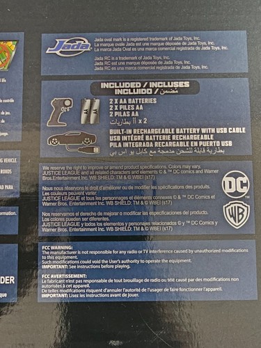 R/C OFFROAD BATMOBILE BATMAN 2017 Justice League Action Movie Turbo Car Jada - Picture 14 of 17