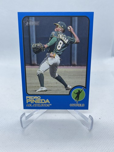 2022 Topps Heritage Minor League PEDRO PINEDA BLUE PARALLEL #/99