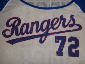 victorias secret pink texas rangers bling first base womens t texas size bling