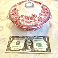 Vintage Villeroy & Boch Fasan Rot (Pheasant Red) Serving Dish with Lid Germany