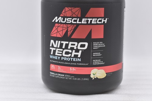 Muscletech Nitro Tech Performance Series Whey Protein Vanilla 4 Lbs EXP: 8/2026 - Picture 3 of 5