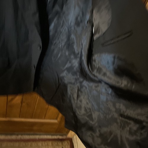 Pronto Uomo Mens Pinstripe Suit Jacket Dress Pants Slacks Over Coat W40xL33 - Picture 4 of 13