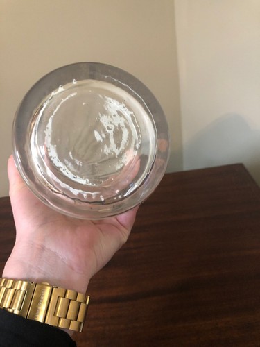 Beautiful Unmarked Heavy Sleek Modern Styled Decanter w/ Spherical Top - Picture 6 of 7