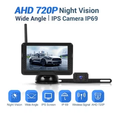 Digital Backup Camera Wireless Car Rear View HD Parking Night Vision 5" Monitor