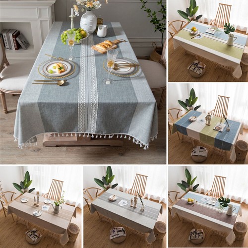 Tablecloth Cotton Linen Print Table Cloth Kitchen Dining Table Cover Home Decor - Picture 2 of 78