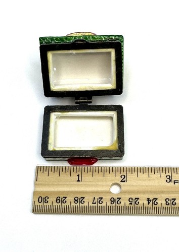 Porcelain Hinged Trinket Box 50's Diner with Hamburger and Shake - Picture 6 of 7