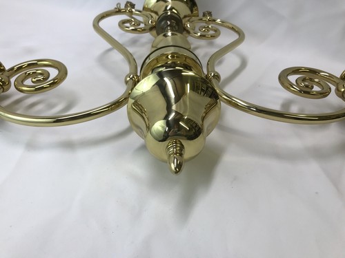 Vtg Chandelier EMERALITE Green Glass Billiards Pool Table Light Lamp Kitchen Bar - Picture 18 of 24