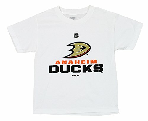Молодежная футболка Reebok NHL Anaheim Ducks с лаконичным рисунком и коротким рукавом