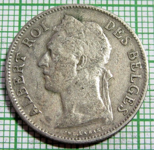 BELGIAN CONGO ALBERT I 1923 50 Centimes PALM TREE French text colonial km# 22 - Picture 4 of 6