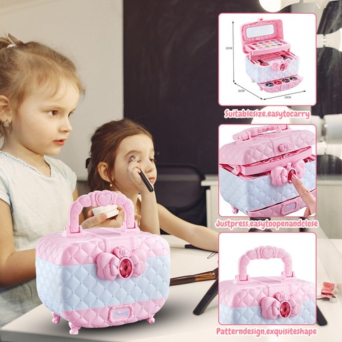 Kids Washable Makeup Girl Toys Real Make Up Set Little Toddler Girls Makeup Kit - Picture 6 of 12