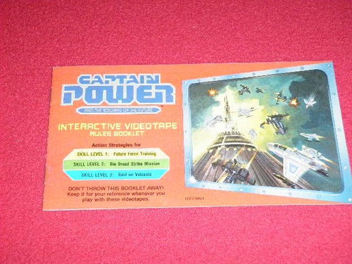 1987 Captain Power Interactive Videotape Rules Booklet 0007-0461 Mattel Vintage - Bild 1 von 3