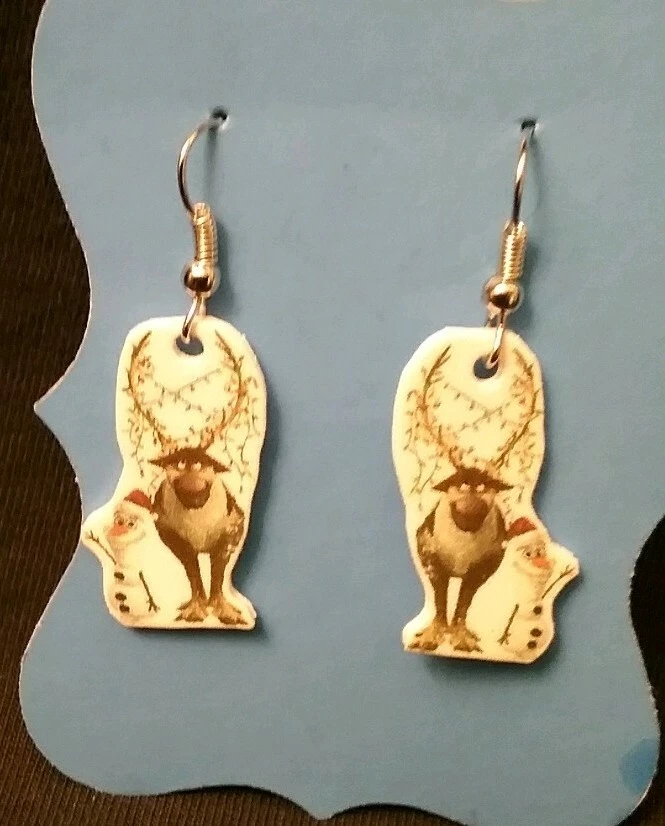 Frozen Olaf Sven Reindeer Earrings Disney Inspired Charms