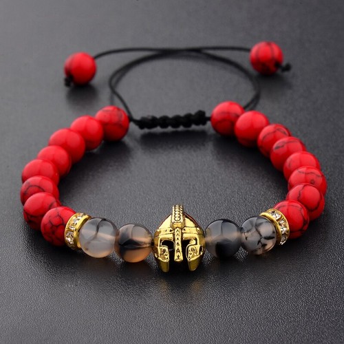 Fashion Men Roman Knight Spartan Warrior Gladiator Helmet Bracelets Adjustable - Picture 5 of 39