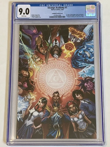 STRANGE ACADEMY #1 CGC 9.0 COMIC 2020 CAMPBELL VIRGIN 1ST EMILY BRIGHT DOYLE DOR