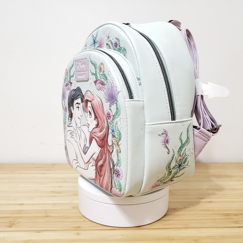 Loungefly Disney The Little Mermaid Couple Hug Mini Backpack New - Video 1 of 1
